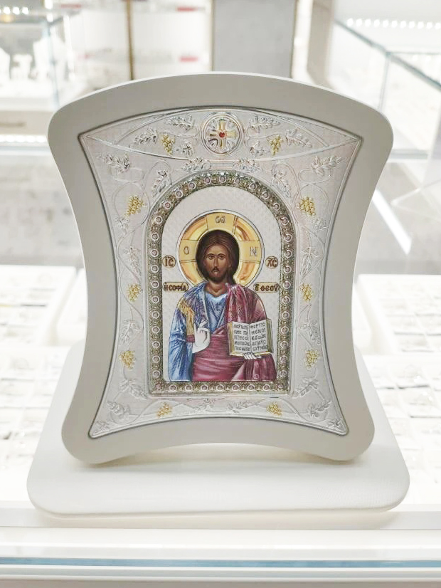 Икона MA/E3607/WH-BXС Спаситель 17*19