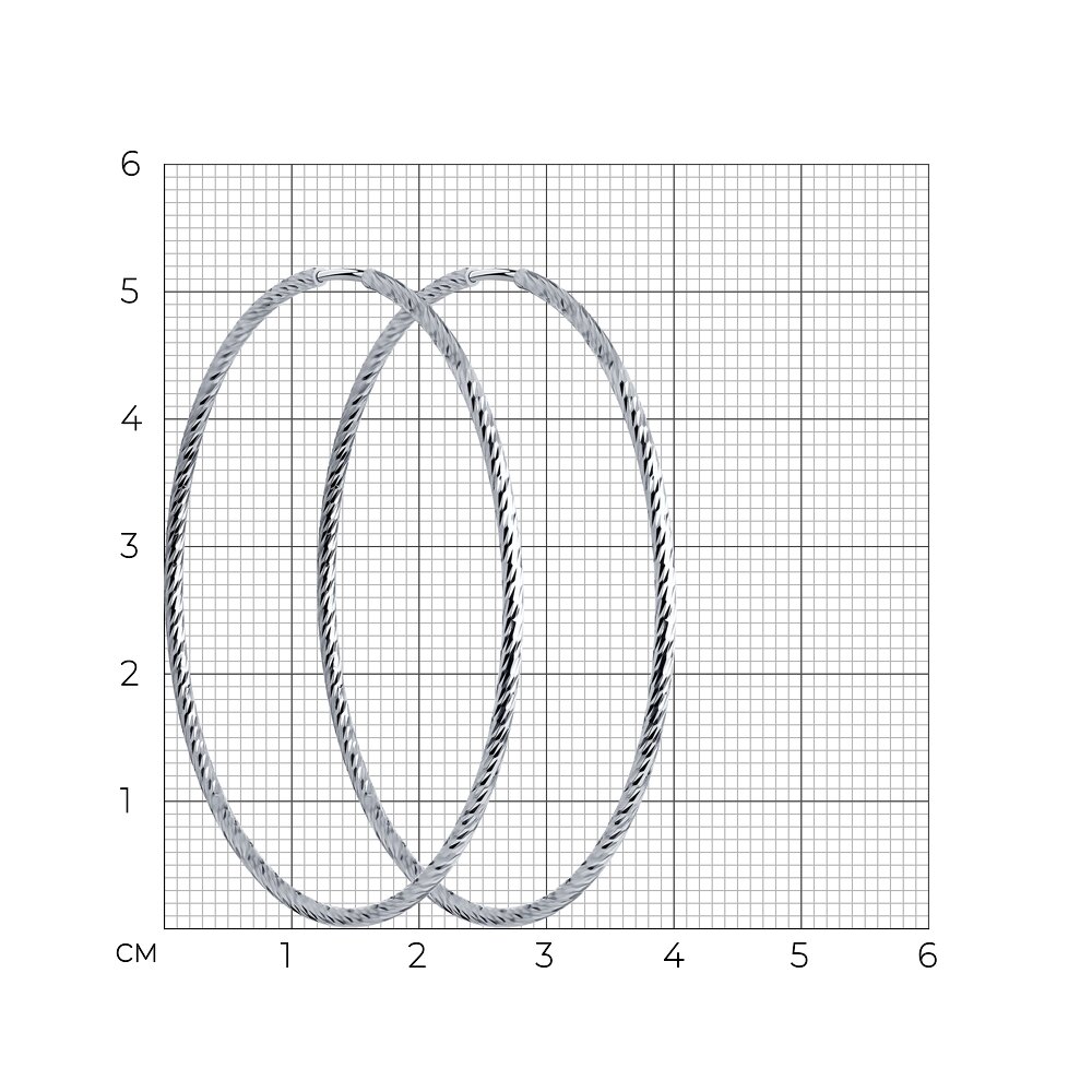 Серьги конго 94140007 d 50 мм
