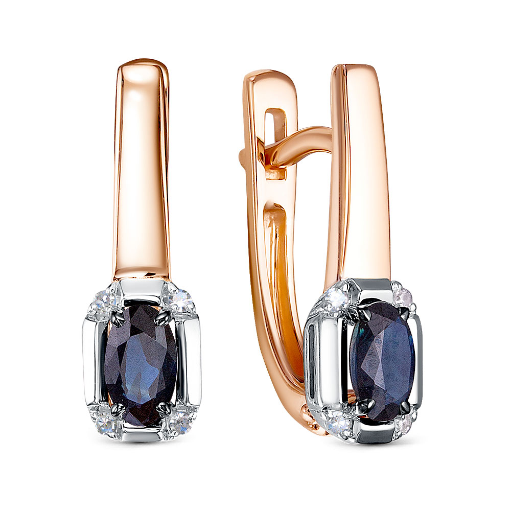 Серьги 5-6653-106-2К-Сап