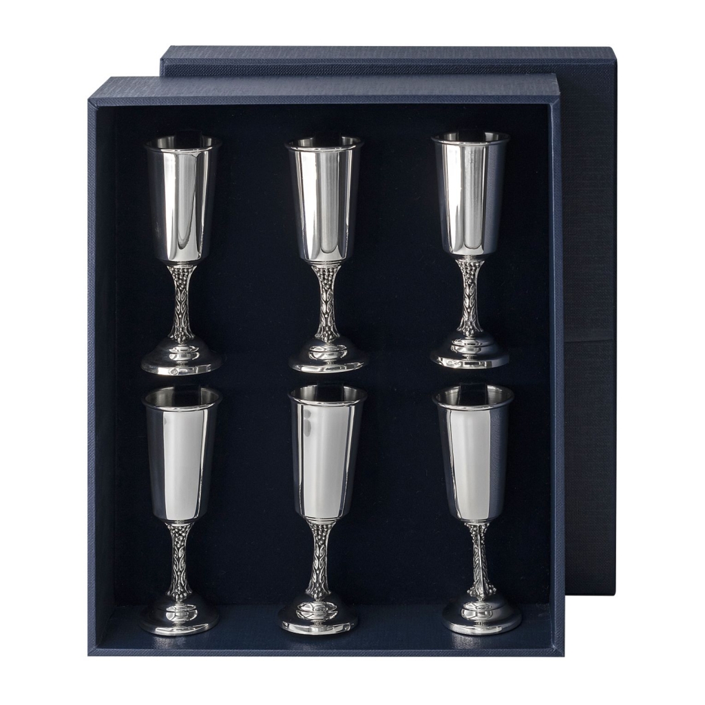 Набор 808НБ00806 рюмок "Виноград" с чер (6 пр.) + футляр