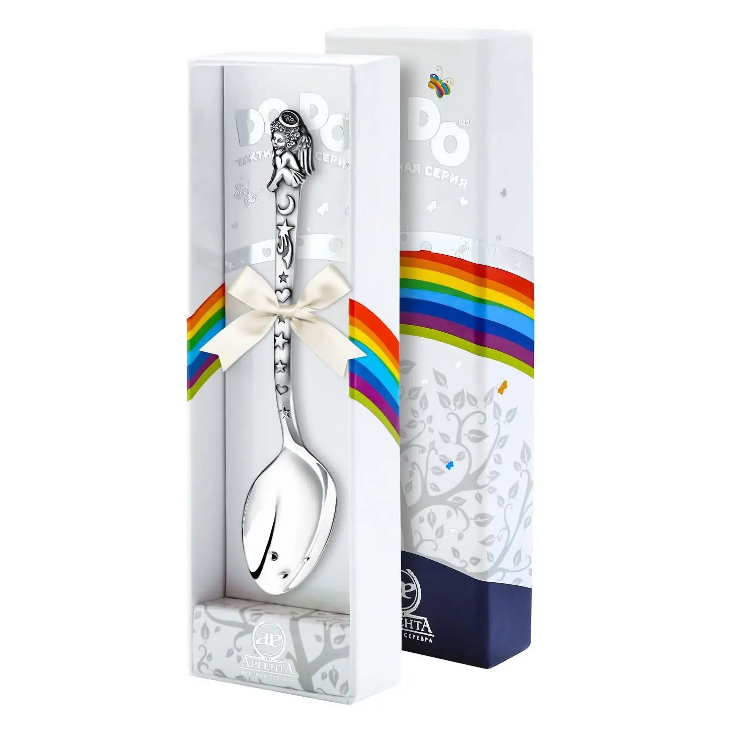 Ложка 1182ЛЖ05806 детская DODO "Ангел" с черн + футляр