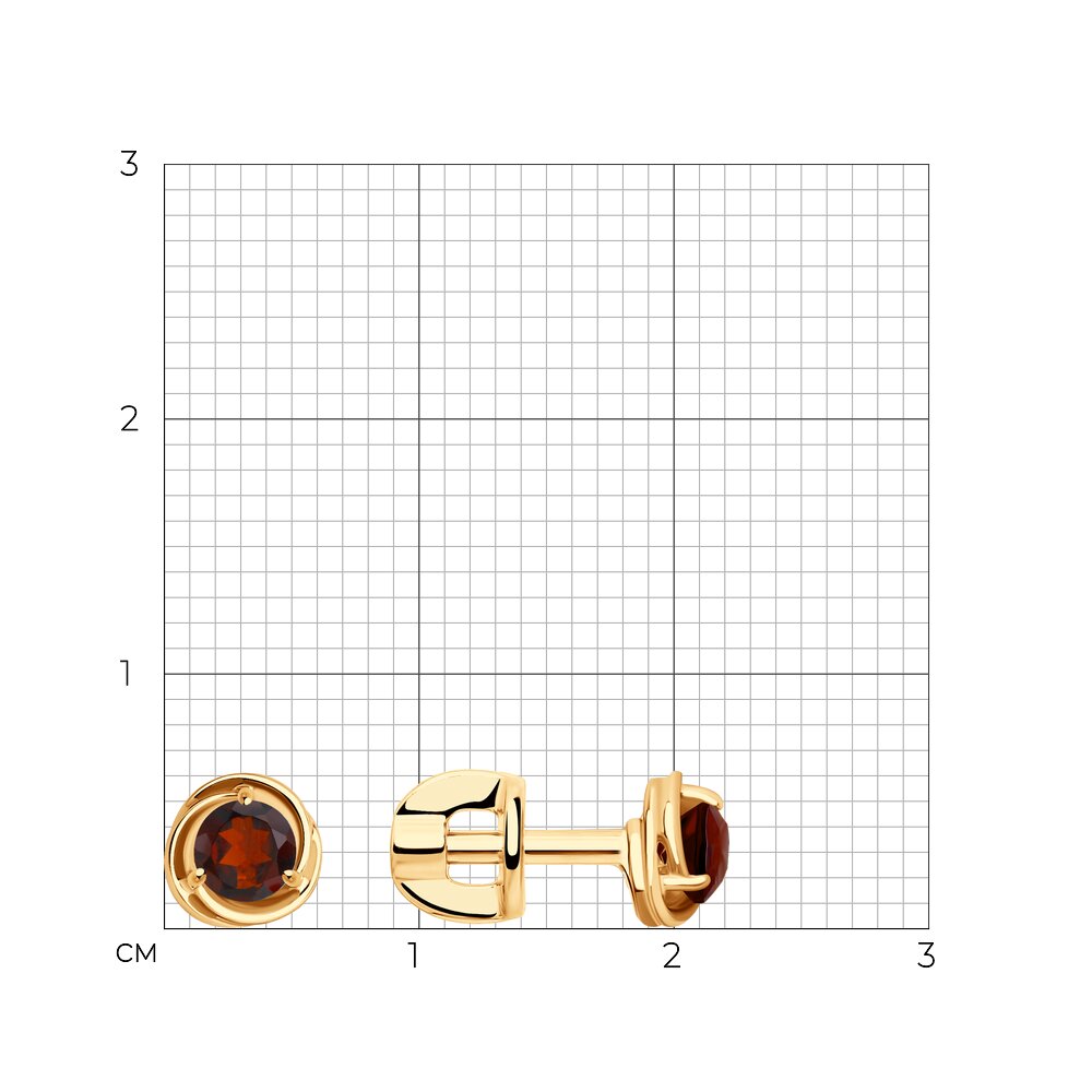 Серьги пусеты 724587