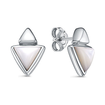 Серьги пусеты С02294/Ag-609/1